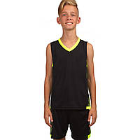 Форма баскетбольна дитяча LIDONG LD-8018T розмір 3xs колір чорний-лимонний tn