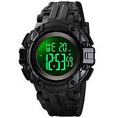 Годинник наручний чоловічий SKMEI 1545BKWT BLACK-WHITE, водонепроникний чоловічий годинник. OX-555 Колір: чорний