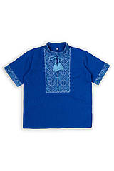 Дитяча вишиванка з льону (короткий рукав)