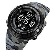 Годинник наручний чоловічий SKMEI 2070CMGY GRAY CAMO, військовий тактичний годинник. Колір: XU-811 сірий камуфляж