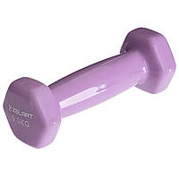Гантель для фитнеса с виниловым покрытием Zelart TA-2777-0_5 цвет светло-фиолетовый tn