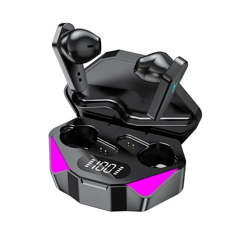 Ігрові геймерські бездротові навушники Bluetooth TWS X15 стереогарнітура з мікрофоном зарядним кейсом