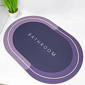 Килимок для ванної кімнати вологопоглинаючий швидковисихаючий нековзний Memos 60х40см. MC-334 Колір: фіолетовий