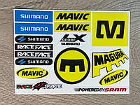 Вело стикер пак, маленькие наклейки для заклейки дефектов Shimano Magura