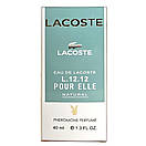 Lacoste Eau De Lacoste L.12.12 Pour Elle Natural Pheromone Parfum женский 40 мл, фото 6
