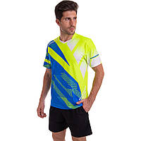 Комплект одежды для тенниса мужской футболка и шорты Lingo LD-1835A размер M цвет салатовый-голубой tn