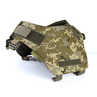 Тактическая баллистическая защита шеи пиксель 1 класс ДСТУ. Военный противоосколочный мягкий пакет для шеи.