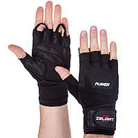 Перчатки для фитнеса и тяжелой атлетики Zelart SB-161057 размер S цвет черный tn
