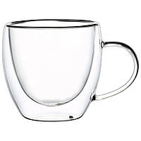 Чайные чашки с двойными стенками Con Brio CB-8625-2, 2 шт, 250 мл, Прозрачные стаканы с UQ-353 двойным дном
