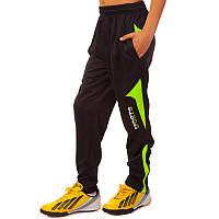 Штаны спортивные подростковые Lingo SPORTS LD-9106T размер 26, рост 125-135 цвет черный-салатовый tn
