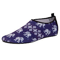 Обувь Skin Shoes для спорта и йоги Zelart Слон PL-1819 размер l-38-39-23,5-25см цвет синий-белый tn