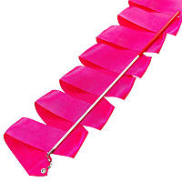 Лента для художественной гимнастики с палочкой Lingo C-3249 цвет розовый tn