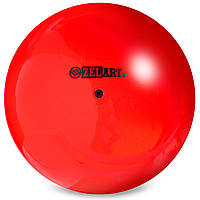 Мяч для художественной гимнастики Zelart RG150 цвет оранжевый-красный tn