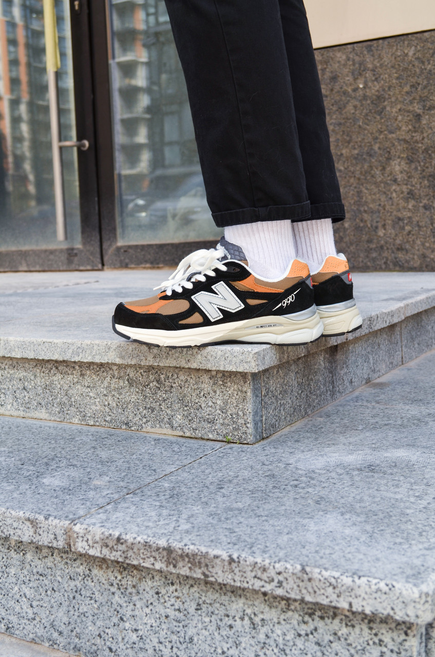 Кросівки чоловічі чорні New Balance 990 Orange Black (16465)