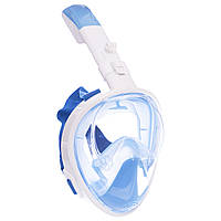 Маска для снорклинга с дыханием через нос CIMA Swim One F-118 размер l-xl цвет белый-голубой tn