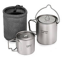 Титанова чашка 350 мл з казанком 750 мл TOMSHOO