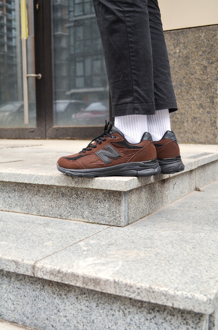 Кросівки чоловічі коричневі New Balance 990 Brown Black (16185)