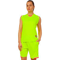 Форма баскетбольная женская LIDONG Reward LD-8096W размер 2XL цвет салатовый-оранжевый tn