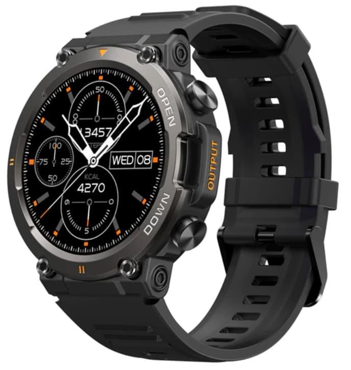 Військовий смарт-годинник Smart Uwatch Vibe 7 Black. Чоловічий розумний годинник