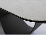 Стіл INFINITY CERAMIC 160(240)*95 білий NATURE CLOUD/чорний, фото 4