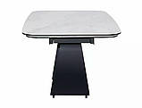 Стіл INFINITY CERAMIC 160(240)*95 білий NATURE CLOUD/чорний, фото 8