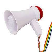 Громкоговоритель мегафон (рупор) Zelart HW-1R 15W белый-красный tn