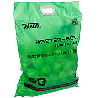 Мяч для большого тенниса TELOON MASTER-801 801-60 60шт салатовый tn