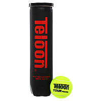 Мяч для большого тенниса TELOON POUND 4шт WZT828004 салатовый tn