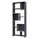 Етажерка висока 81х30х210 см. Графіт/Дуб сонома, B1S, фото 3