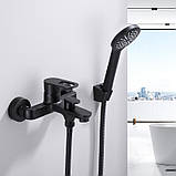 Змішувач для ванни Lidz Latwa 006 (з душовим гарнітуром) (k35) LDLAT006BLA45419 Black, фото 8