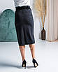 Жіноча спідниця-олівець Ноель карта, спідниця в діловому стилі з костюмної тканини в карту, фото 7