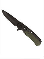 Ніж складний MIL-TEC BLACK/OD ONE-HAND KNIFE WITH CLIP15305000
