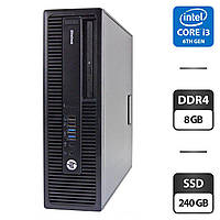 Компьютер HP / Core i3-6100 (2 (4) ядра по 3.7 GHz) / 12 GB DDR4 / 120 GB SSD /HD Graphics 530 / DVD-ROM / VGA