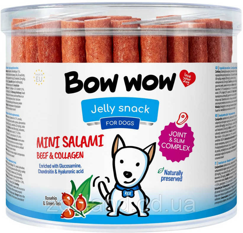 BW465 Bow Wow Jelly Snack Mini salami з яловичиною, 1230/60 шт.