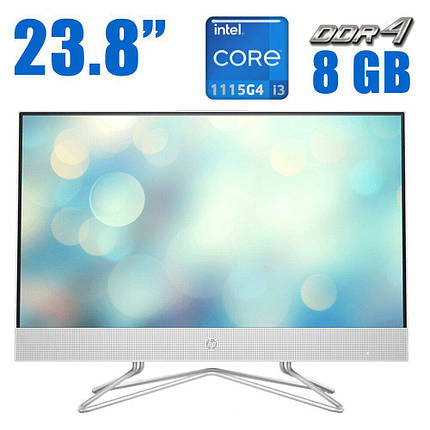 Моноблок HP 24-df1024ns All-in-One/ 23.8" (1920x1080)/ Core i3-1115G4/ 8 GB RAM/ 512 GB SSD/ UHD, фото 1