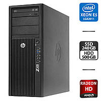 Рабочая станция Б-класс HP Z420 / Xeon E5-2660 v2 / 64GB DDR3 / 240 GB SSD + 500 GB HDD / AMD Radeon HD 5770