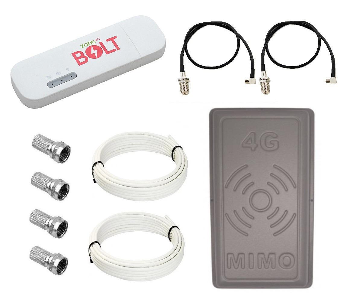 Комплект WiFi роутер 3G 4G LTE модем Bolt E8372h-153 з панельною антеною RNet ПЛАНШЕТ MIMO 2x17 дБі, фото 1
