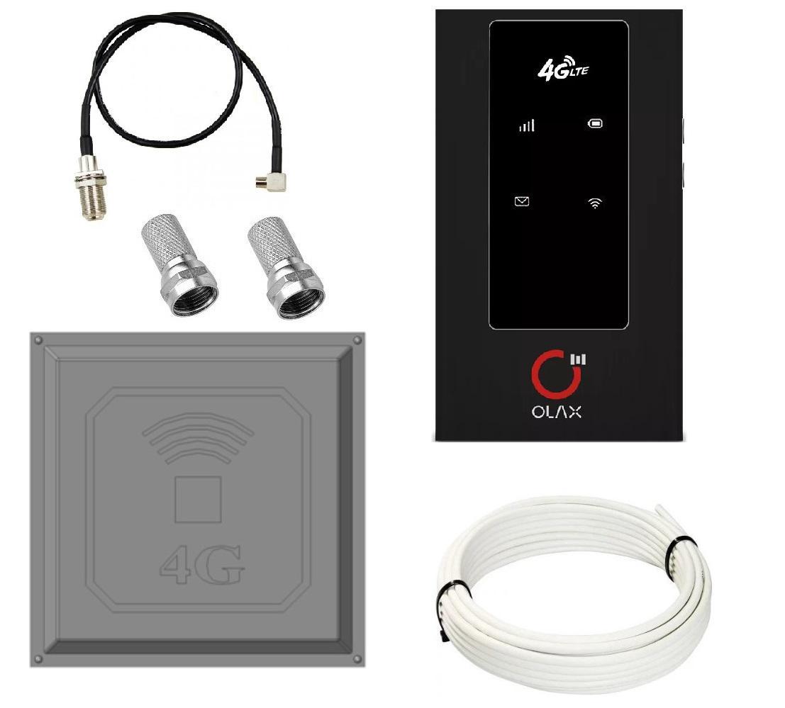 Комплект WiFi роутер 3G 4G LTE модем OLAX MF981 з панельною антеною RNet КВАДРАТ 17 дБі, фото 1