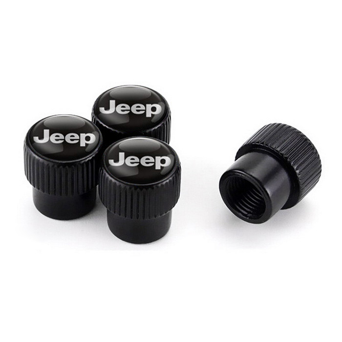 Ковпачки на ніпель для Jeep Alitek Premium Style Black Джип, 4 шт., фото 1