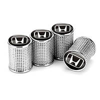 Ковпачки на ніпель для Хонда Alitek Lux Silver Metal Honda, 4 шт.