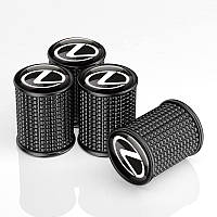 Ковпачки на ніпель для Lexus Alitek Lux Black Metal Лексус (4 шт.)