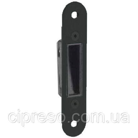 Відповідна планка Bonaiti GR97 до магнітного замка S351 і S359 122х24мм сталь чорний матовий, фото 1