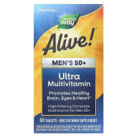 Nature's Way, Alive! Високоефективні мультивітаміни для чоловіків віком 50+, 60 таблеток