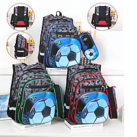 Школьный рюкзак для мальчиков Футбол+ пенал Ранец на три отделения