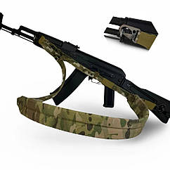 Ремінь для зброї триточковий H&K карабіном та широким наплічником Мультикам