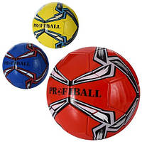 М'яч футбольний EV-3364 розмір 5 ПВХ 1 8мм 300г 3кольори в пакеті