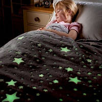 Светящийся детский плед Blanket kids Magic Star 150х100 см | Светящийся в темноте плед NZ-918 плюшевое