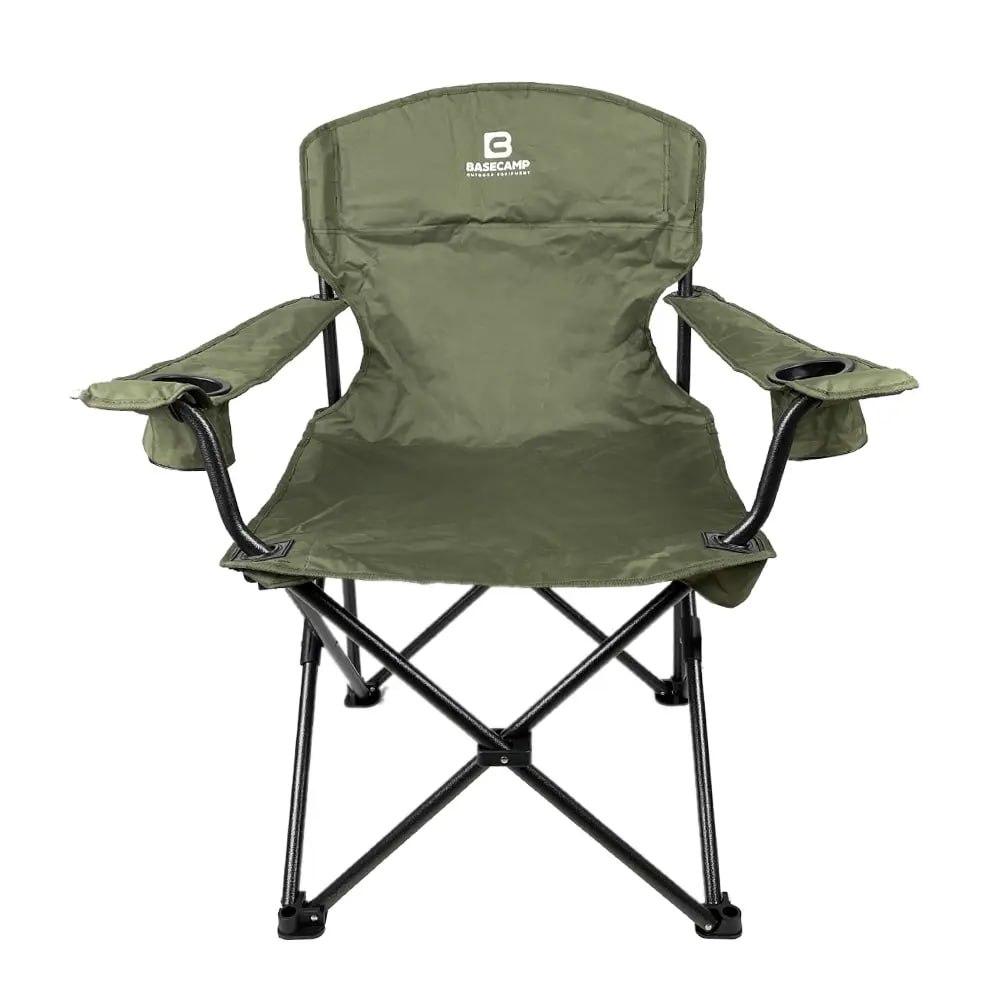 Кемпінгове крісло BaseCamp Big Boy Olive, крісло легке м'яке, крісло для відпочинку на природі, рибальське крісло