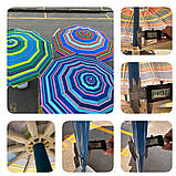 Торгова парасолька 3 м синя з УФ-захистом і чохлом, 10 спиць, фото 7