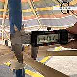 Торгова парасолька 3 м синя з УФ-захистом і чохлом, 10 спиць, фото 8